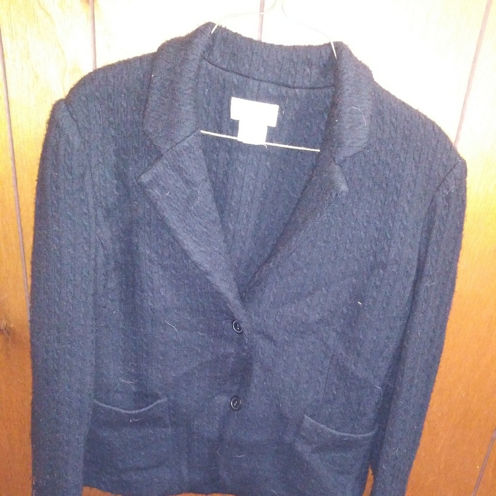 Talbots black wool jacket.  Size M